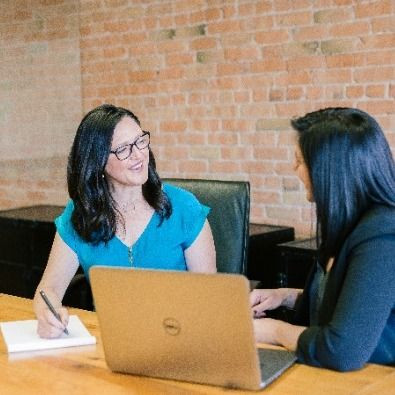 Two People Having a Meeting