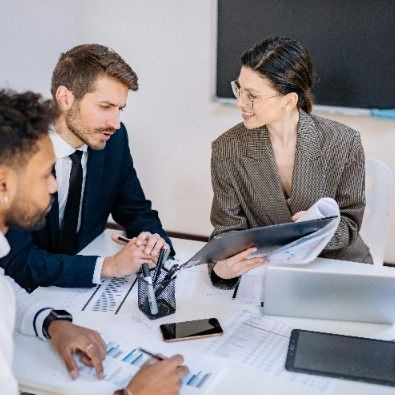 Team Working at a Desk