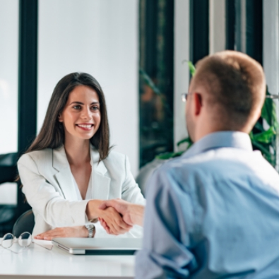 Two Colleagues Having a Meeting